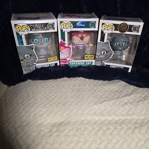 Funko Pop! Cheshire Cat Trio - Pink, Purple, Gray, Teal Eyes